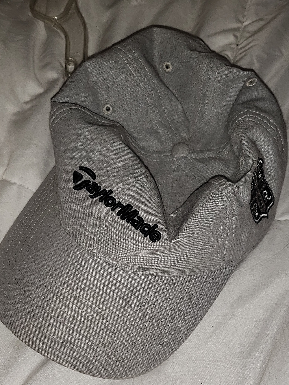 TaylorMade Light Gray Embroidered Logo Golf Cap